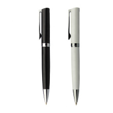 Presentes corporativos de luxo caneta executiva de cor branca com logotipo da empresa